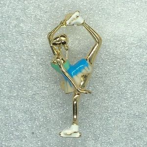 Ice Skating Beauty Brooch